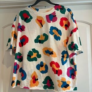 Colorful Abstract Print Women's Top